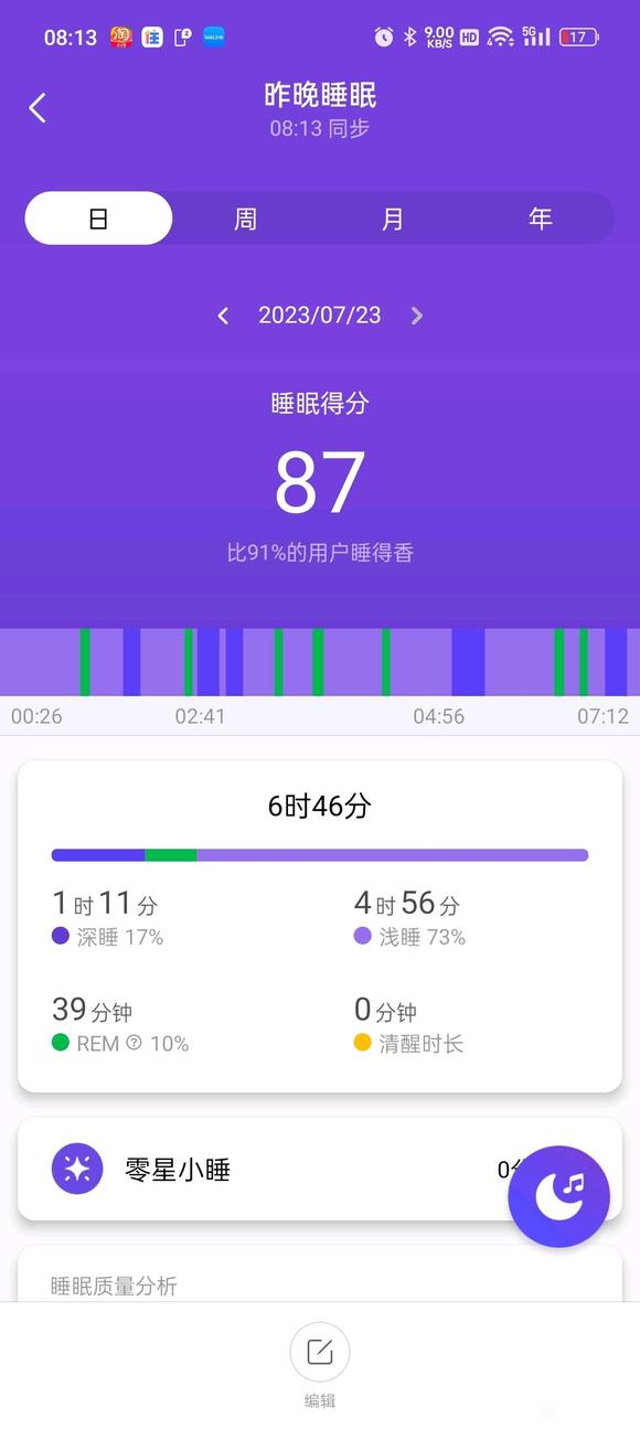 ”打卡第18天，睡眠又差了些