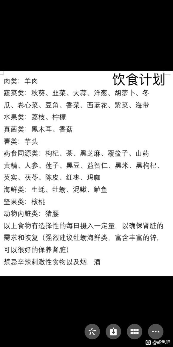 ”身体恢复这是营养周期表。和训练表。希望对大家有用。