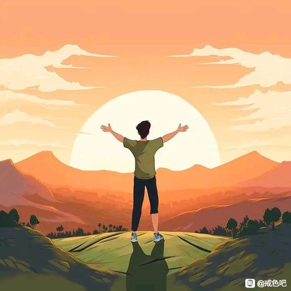 ”戒色,向着新生活出发,加油,一定会成功。